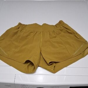 Lululemon Athletica Mustard Yellow Athletic Shorts